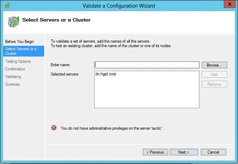 − To install the SnapCenter Plug-Ins Package for Windows, use Run As credentials with the Active Directory account that is a domain <b>administrator</b>. . You do not have administrative privileges on the cluster exchange 2016